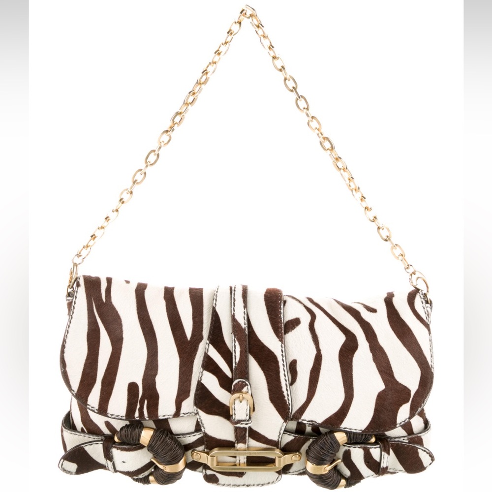 Jimmy Choo
Leather-Trimmed Ponyhair Shoulder Bag